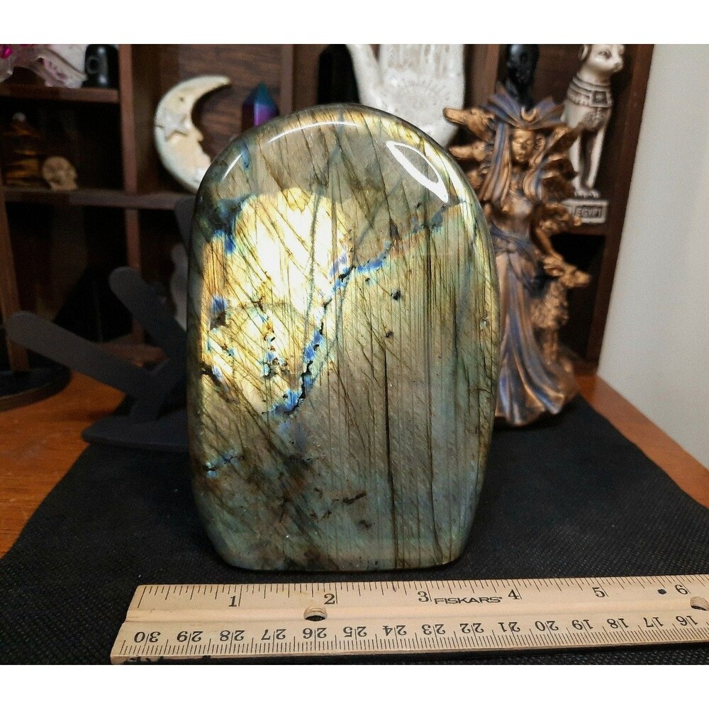 Rainbow Flash Labradorite Quartz Crystal Freeform